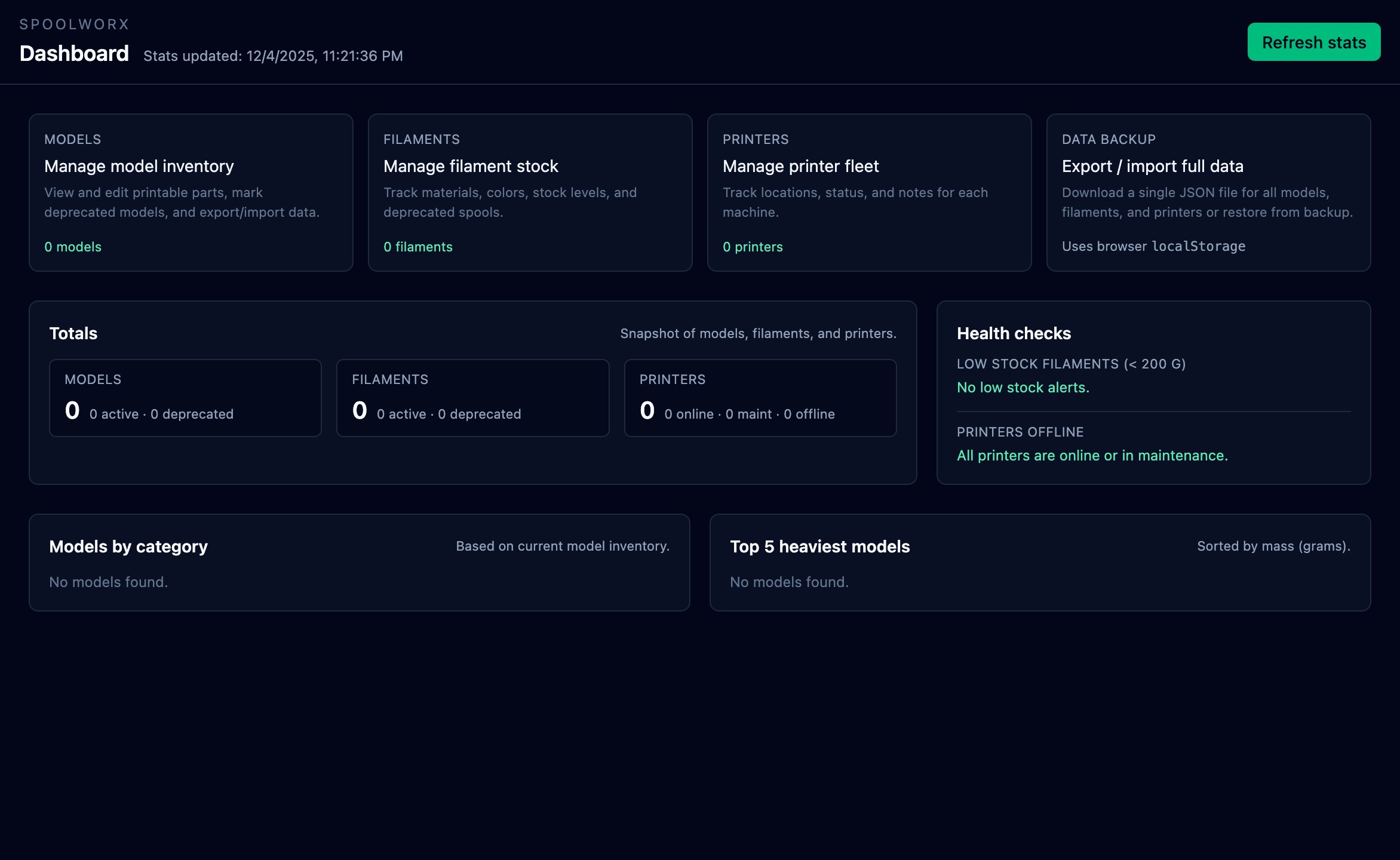 SpoolWorx dashboard preview